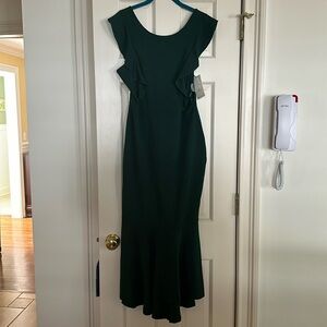 ABYOXI Women Ruffle Sleeve Formal Dresses Evening Party Cocktail Midi Dress